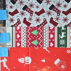 New Assorted Christmas Themed Poly Mailers 25 Pack